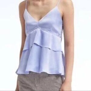 New Banana Republic Petite Peplum Layered Cami
